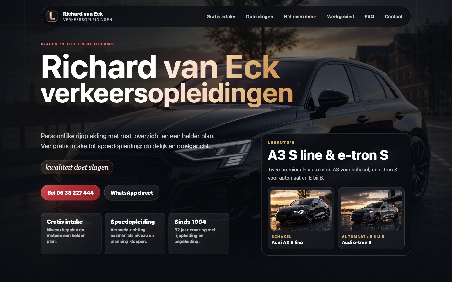 Screenshot van Richard van Eck Verkeersopleidingen